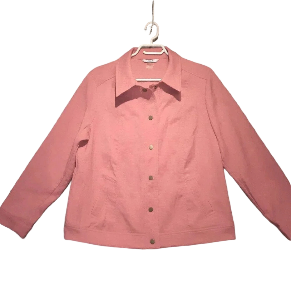 Alia Women's Pink Embossed Blazer Jacket Size 12